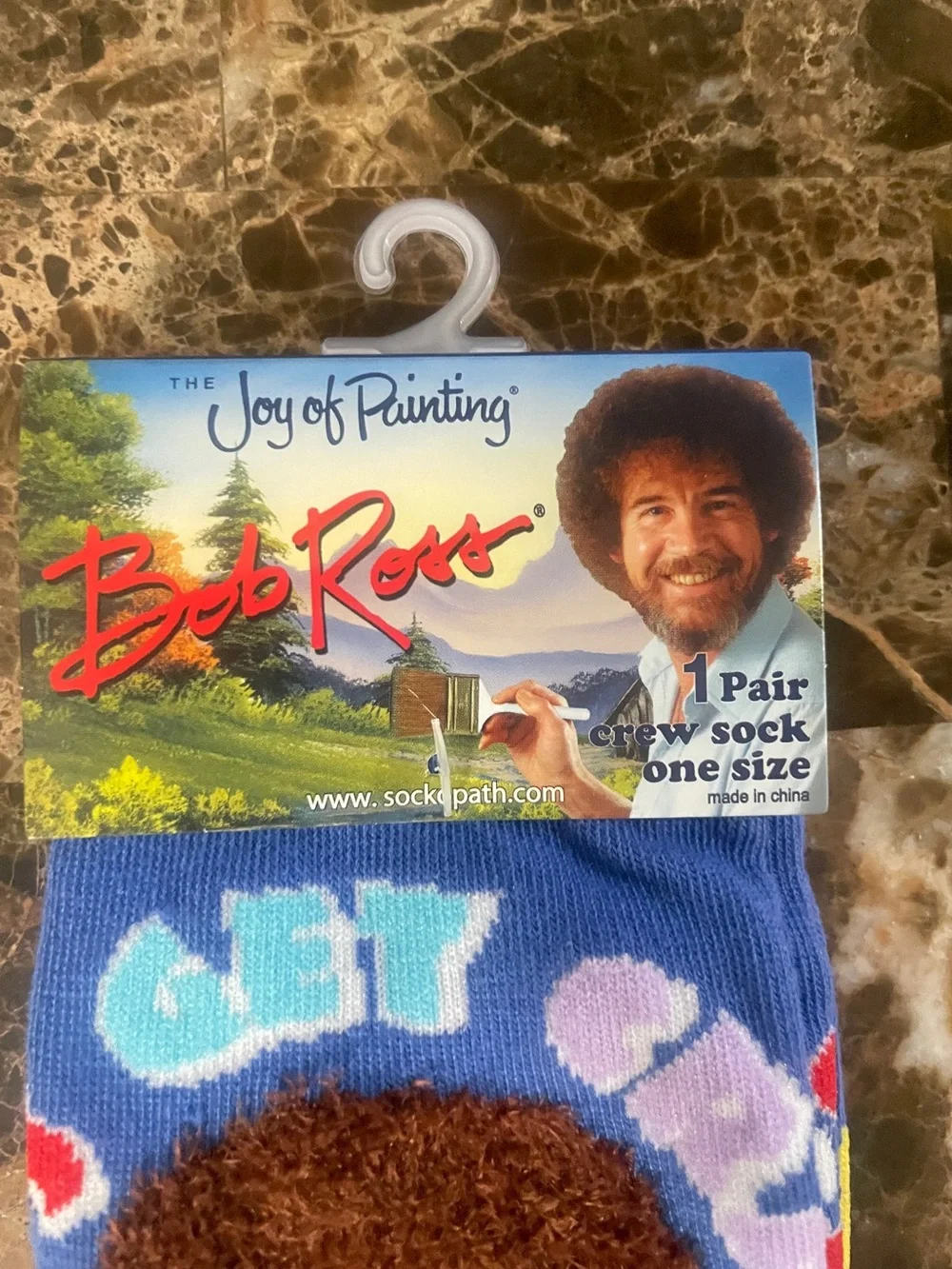 Bob Ross The Joy of Painting Crew Socks   Artistic Pack unisex NWT